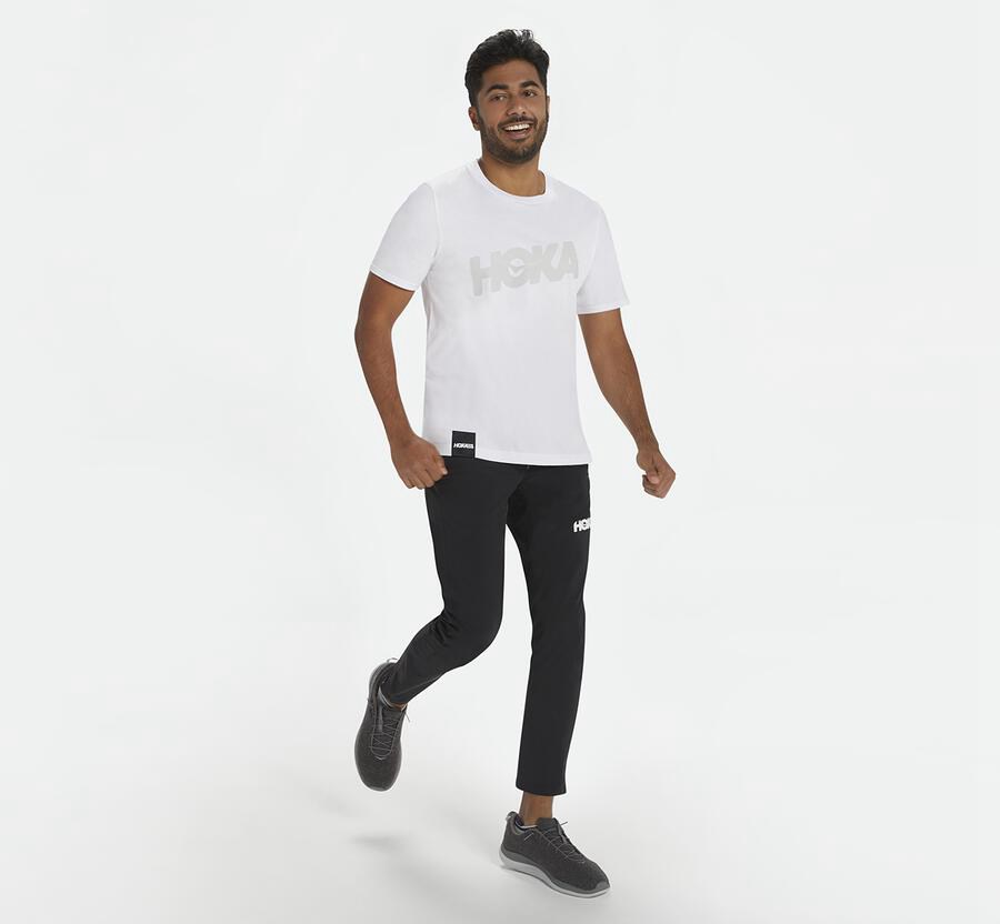 Hoka Australia One One Brand - Mens Tee White - PKAEC-8149